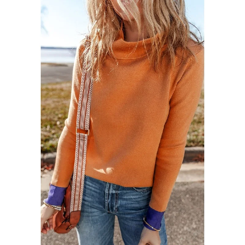 Light Fit Evangeline Contrast Edge Slim Fit Sweater