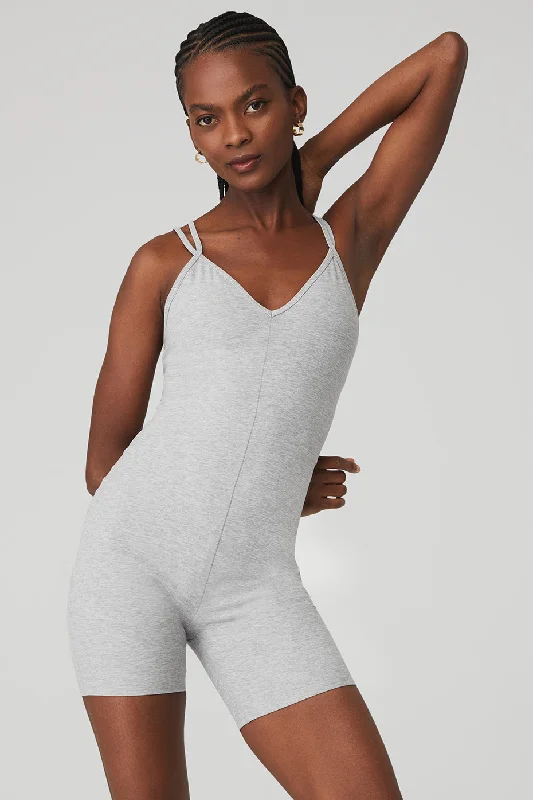 Sporty Comfort Alosoft Suns Out Onesie - Athletic Heather Grey