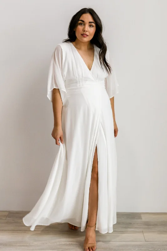 Warm Chic Lilly Wrap Maxi Dress | Off White