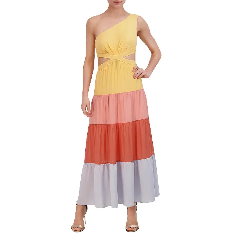 Relaxed Looks BCBGMAXAZRIA Womens One Shoulder Long Maxi Dress
