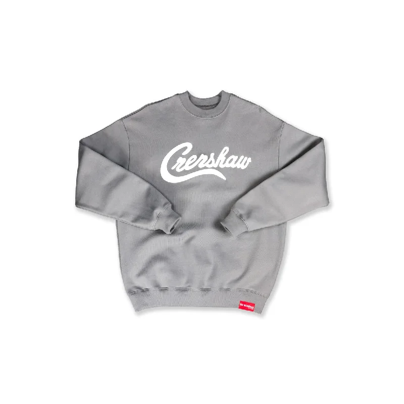 Easy Comfort Style Limited Edition Ultra Crenshaw Crewneck - Slate Grey/White