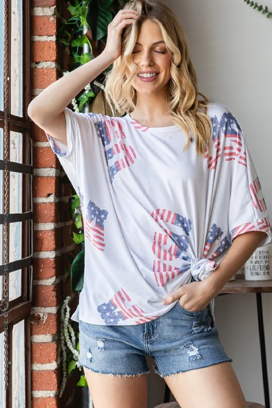 Soft Layers Letter Graphic Round Neck T-Shirt