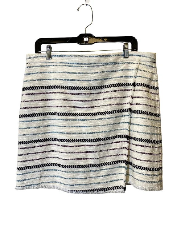 Casual Comfort Wear Skirt Mini & Short By Loft In Cream, Size: 14
