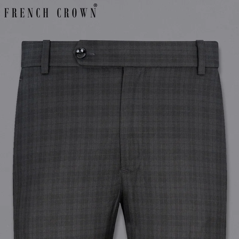 Cozy Footwear Mine Shaft Gray Plaid Pant