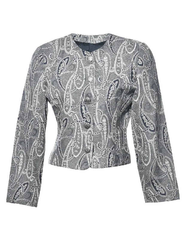 Soft Looks Paisley Pattern Tapestry Jacket - S