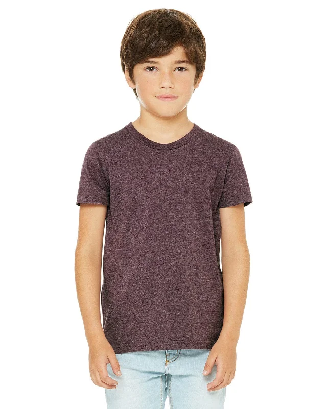 Versatile Casuals Bella+Canvas Youth Short Sleeve T-Shirt | Heather Maroon