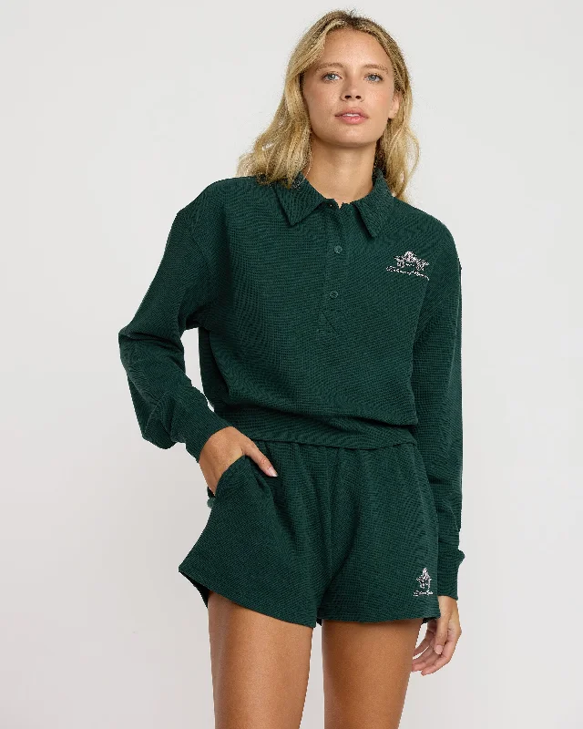 Effortless Looks Waffle Pops Short - Pine