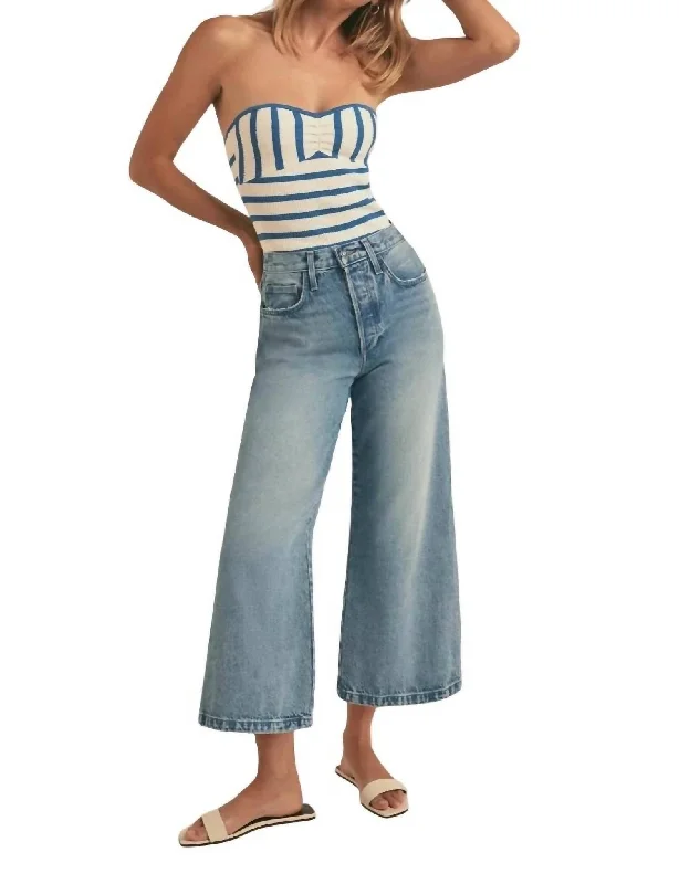 Soft Tops Masha Super High Rise Crop Jeans In Dublin
