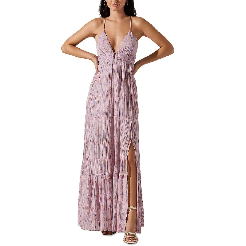 Breathable Style ASTR the Label Womens Minari Chiffon Long Maxi Dress