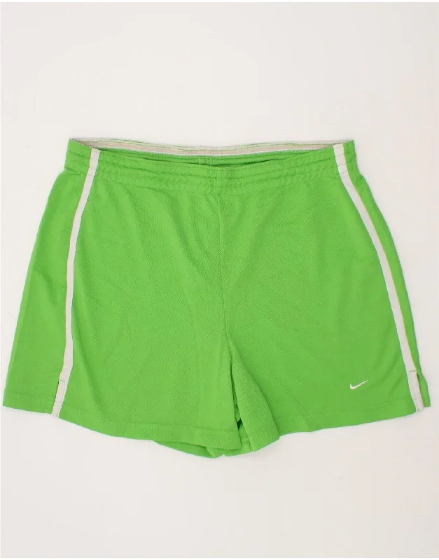 Simple Chic NIKE Womens Sport Shorts US 8/10 Medium Green Polyester