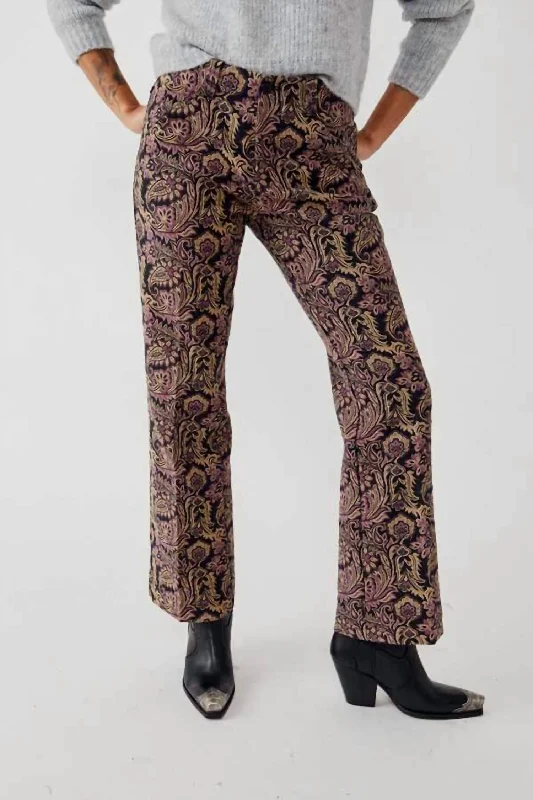 Cozy Fitting Walker Relaxed Jacquard Pants In Black Multi