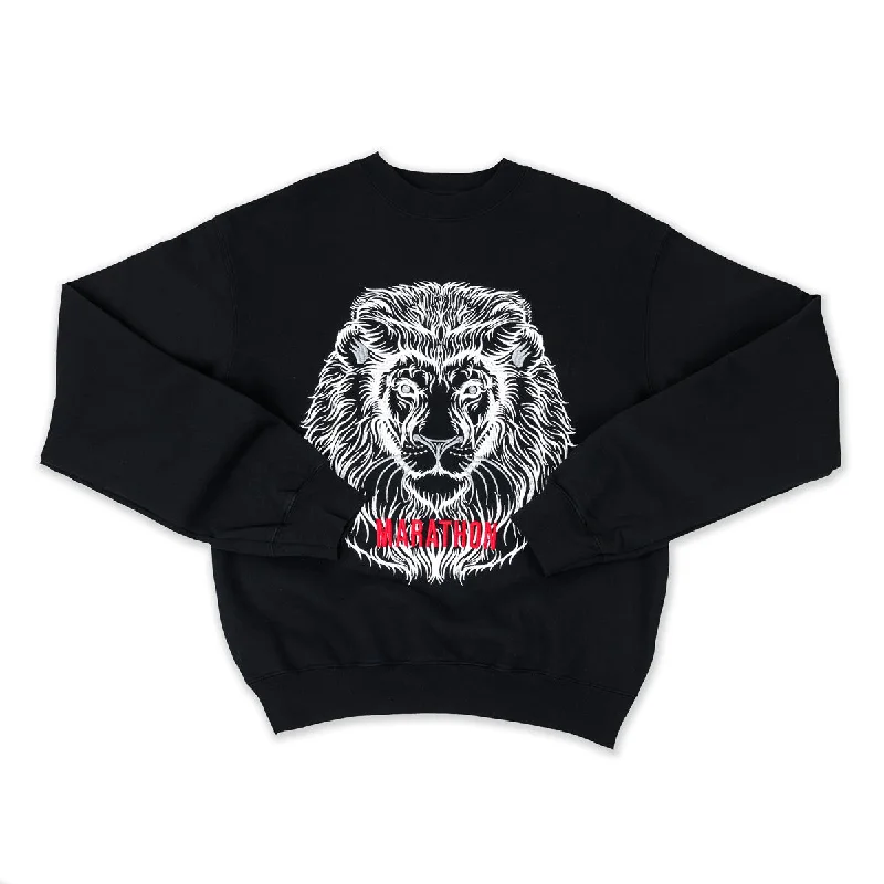 Cozy Outerwear Respect Lion Crewneck - Black