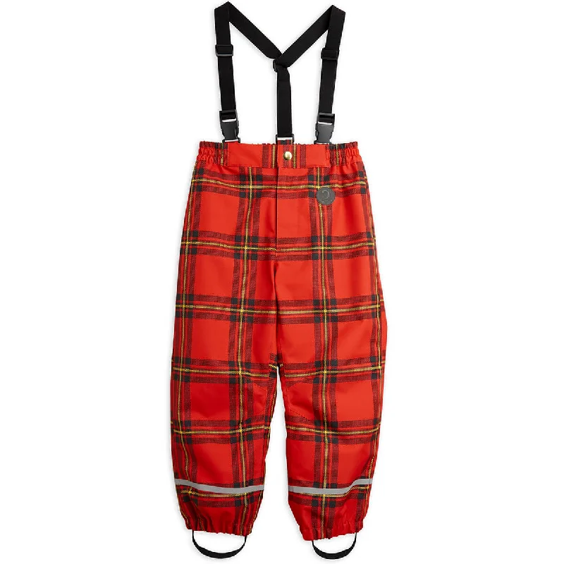 Casual Chic Outfits Edelweiss Rain Trousers in Red by Mini Rodini