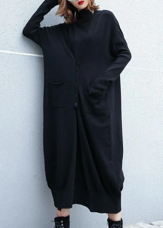 Relaxed Clothing Cozy two ways to wear Sweater weather Moda black Mujer knit dress fall Relaxed Clothing Cozy two ways to wear Sweater weather Moda black Mujer knit dress fall
