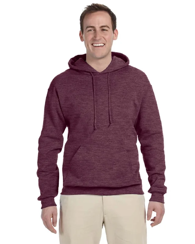 Breathable Style Jerzees 50/50 Hooded Sweatshirt | Vint Hth Maroon