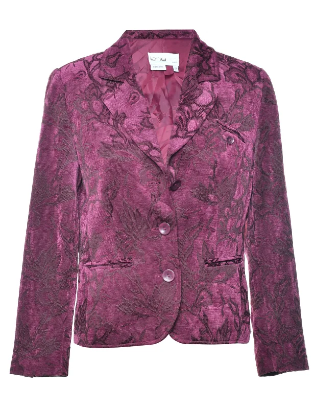 Comfortable Tops Floral Pattern Tapestry Jacket - M