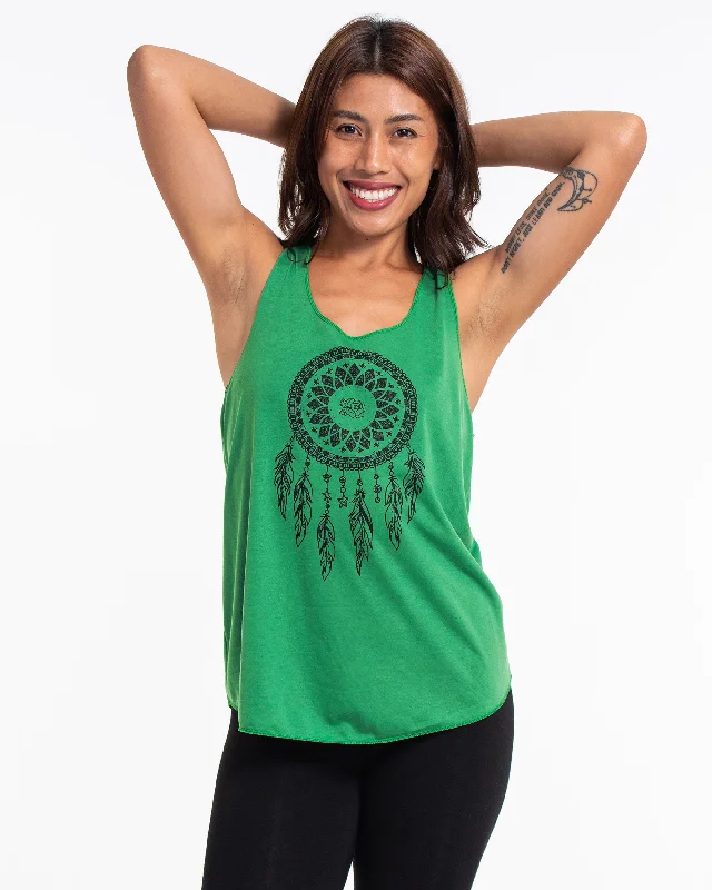 Stylish Casuals Womens Dreamcatcher Tank Top in Green