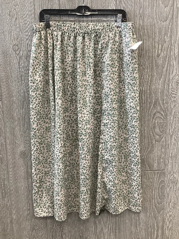 Cozy Apparel Skirt Midi By Shein In Green & Tan, Size: 18