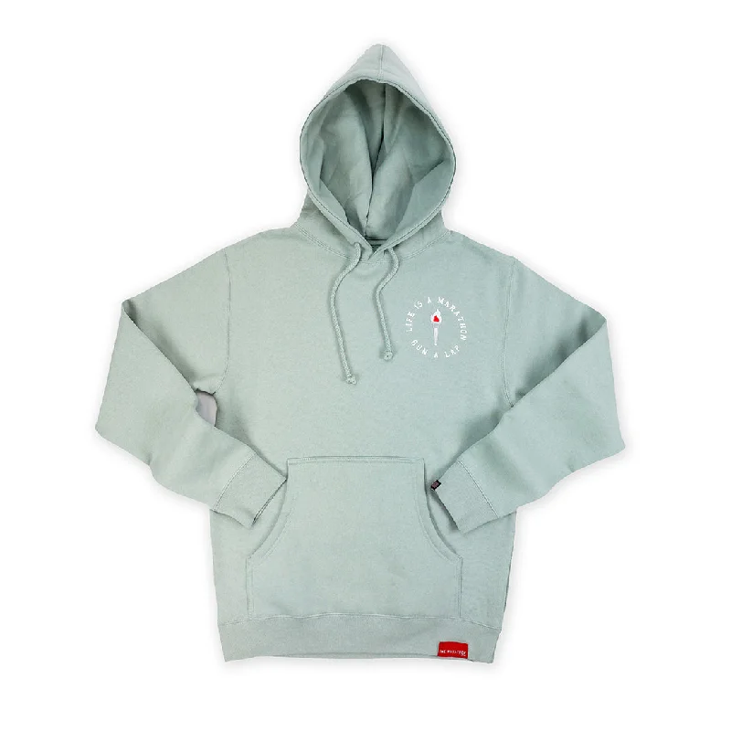 Elegant Dressing Victory Torch Hoodie - Sage