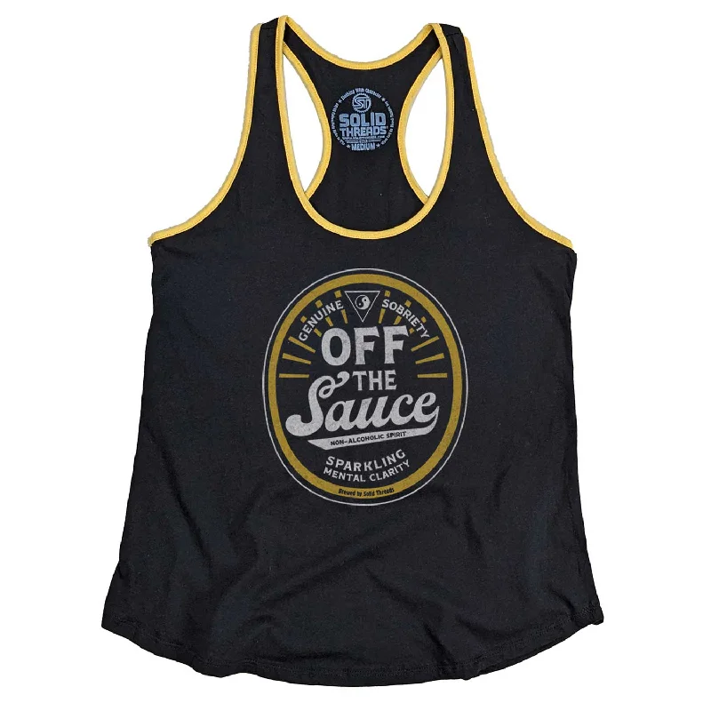 Elegant Fit Women's Off the Sauce Ringer Tank Top | Supports Addiction Treatment