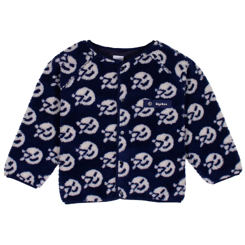 Cozy Outerwear Soft Bomber Jacket in Deep Navy by Wynken