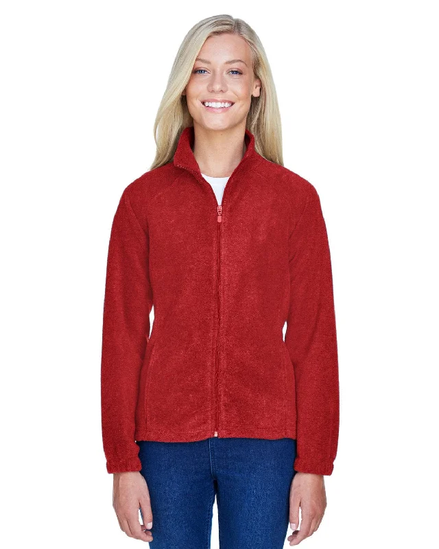 Breezy Comfort Harriton Ladies Full-Zip Fleece Jacket | Red