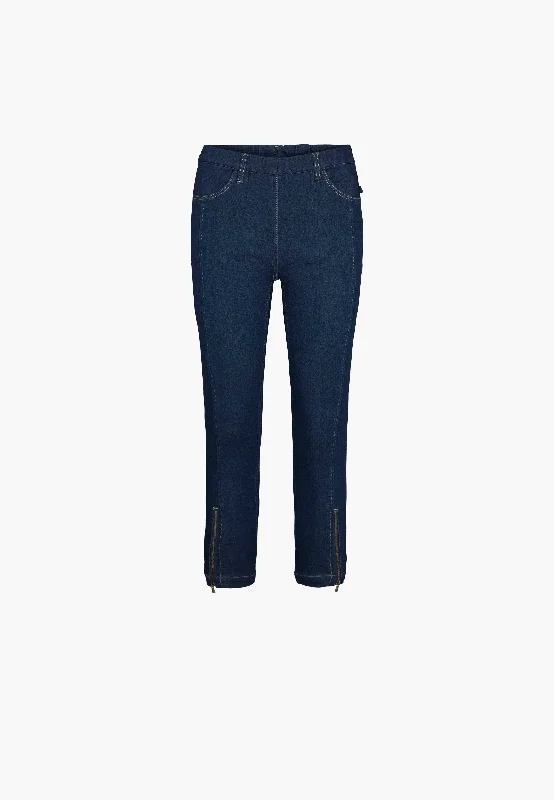 Trendy Dresses Piper Regular Crop - Dark Blue Denim