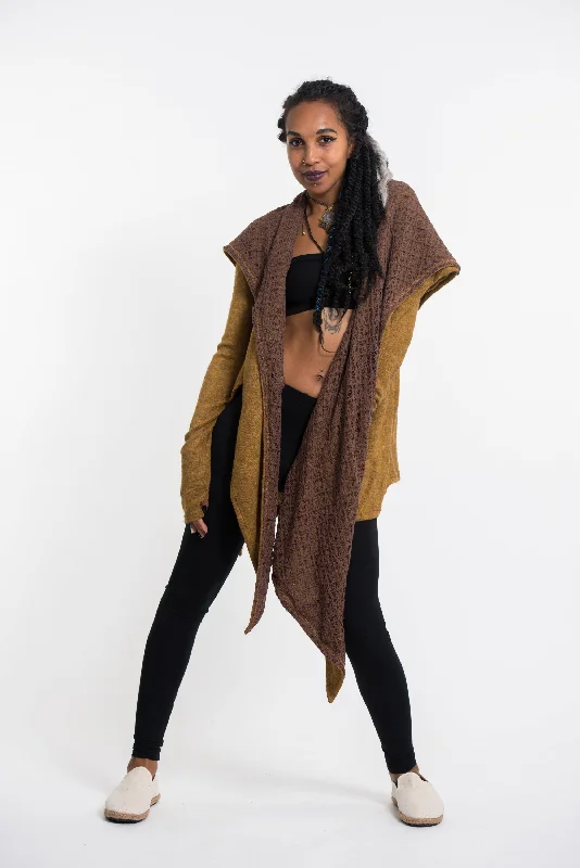 All-Day Outfits Hoodie Shawl Cardigan in Mustard