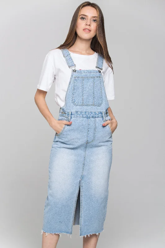 Sporty Wear Blue Denim Jumper Skirt