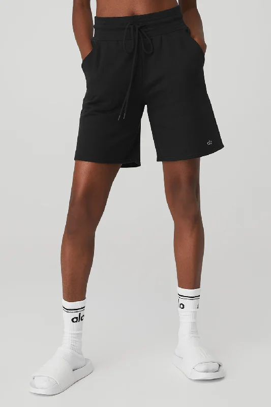 Cozy Chic Wear High-Waist Easy Sweat Short - Black