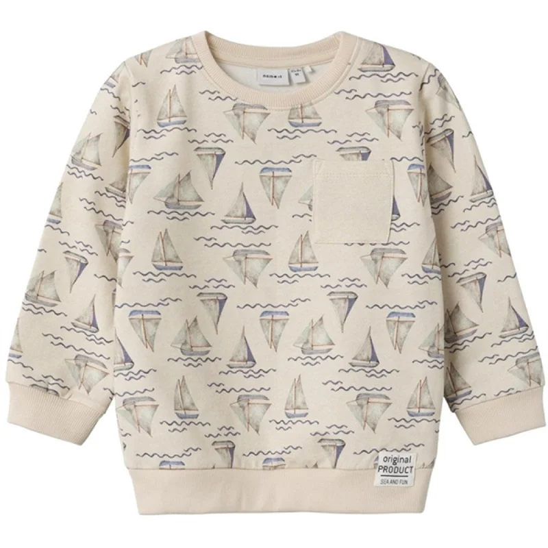 Relaxed Weekend Wear Name it Peyote Melange Falk Sweatshirt