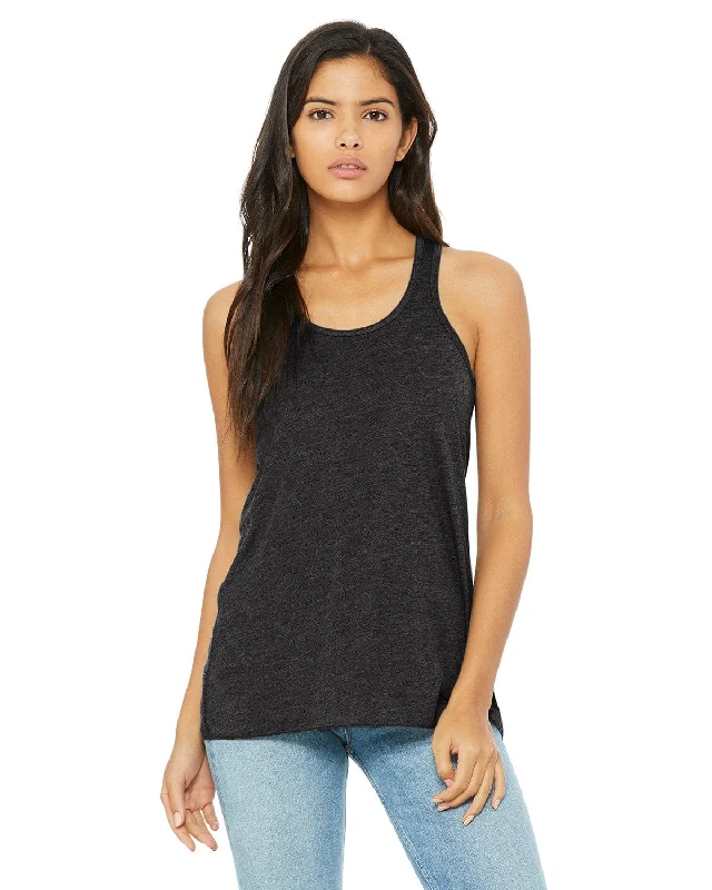 Smart Comfort Wear Bella+Canvas Ladies Flowy Racerback Tank | Drk Grey Heather
