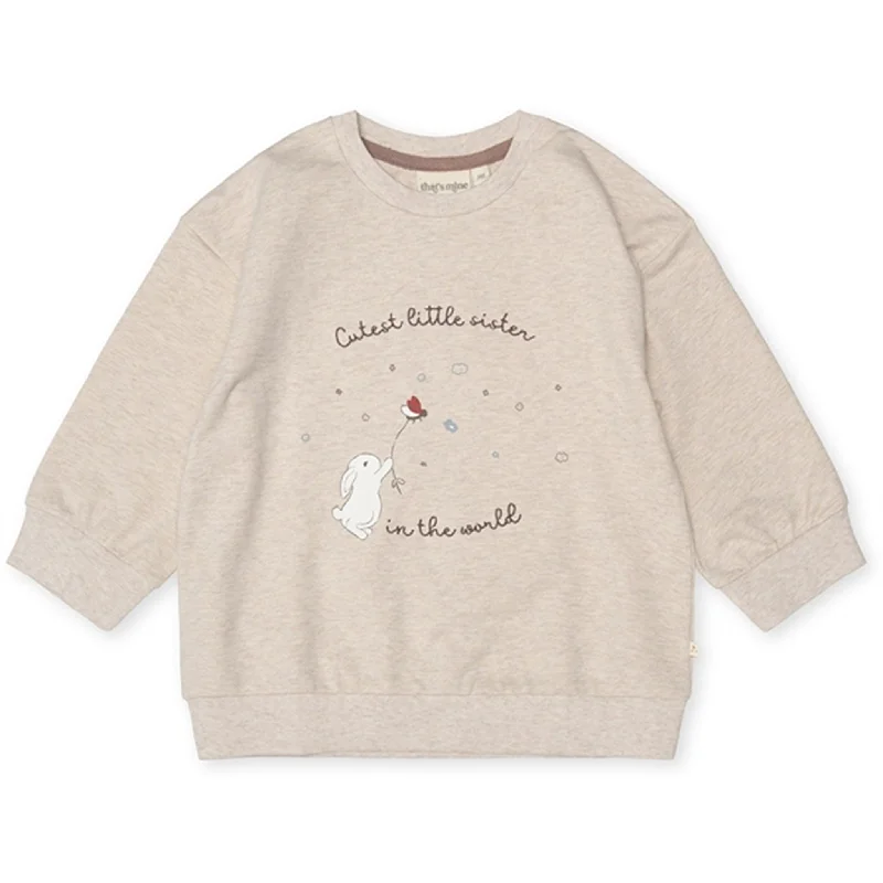 Casual Chic Outfits That's Mine Light Brown Melange Finley Little Sister Sweatshirt