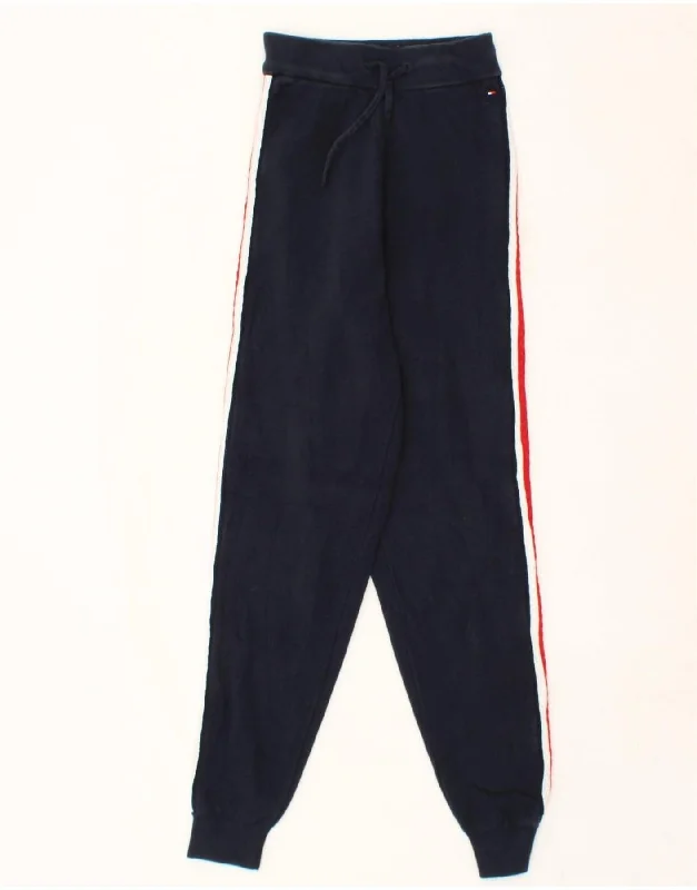Soft Tops TOMMY HILFIGER Womens Tracksuit Trousers Joggers UK 2 2XS Navy Blue Cotton Soft Tops TOMMY HILFIGER Womens Tracksuit Trousers Joggers UK 2 2XS Navy Blue Cotton