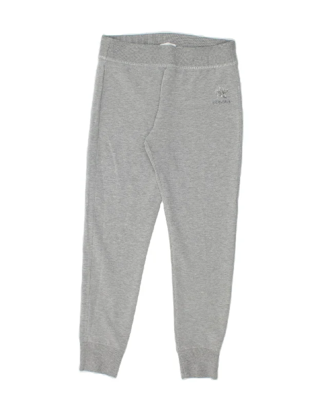 Casual Fit Wear CONVERSE Womens Tracksuit Trousers Joggers UK 14 Medium Grey Cotton
