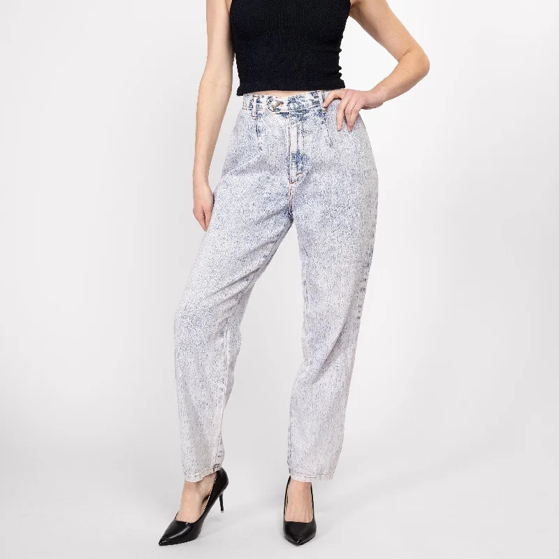 Cozy Fitting Medium 80s Acid Wash High Waisted Jeans 28-29"