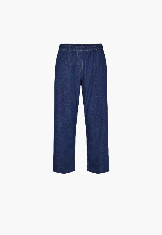 Relaxed Fashion Phoebe Loose Crop - Medium Blue Denim