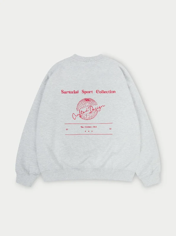 Cozy Lounge Wear SARTORIAL SPORT GRAPHIC SWEATSHIRT - GREY MARL