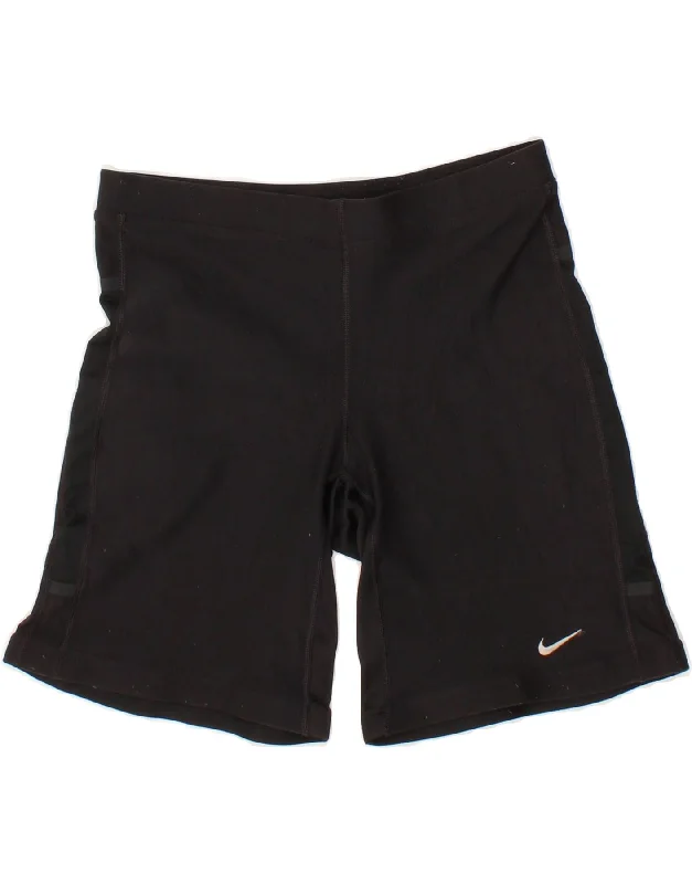 Relaxed Fashion NIKE Womens Dri Fit Sport Shorts UK 18 XL Black Polyester