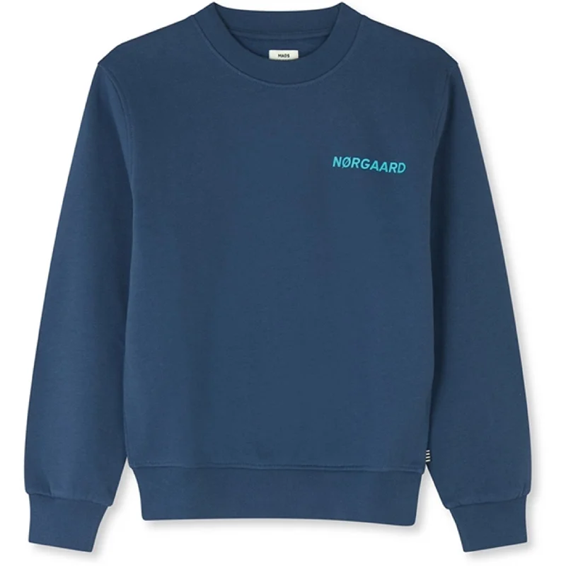 Relaxed Fashion Mads Nørgaard Organic Sweat Solo Sweatshirt Sargasso Sea