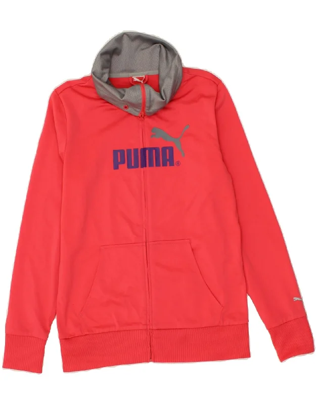 Relaxed Fashion PUMA Womens Graphic Tracksuit Top Jacket UK 12 Medium Pink Polyester Relaxed Fashion PUMA Womens Graphic Tracksuit Top Jacket UK 12 Medium Pink Polyester