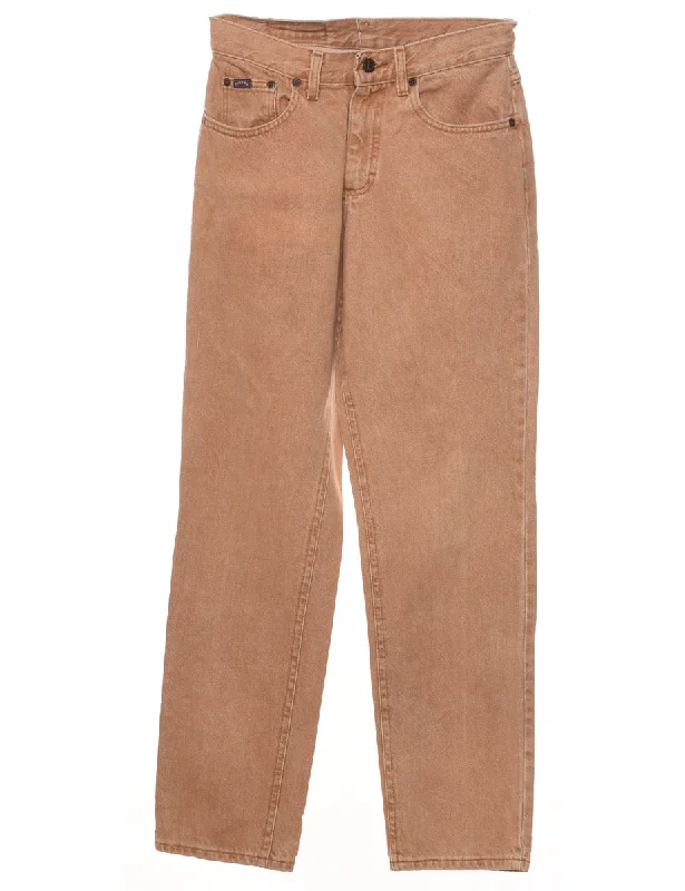 Soft Wearables Light Brown Straight-Fit Jeans - W26 L30