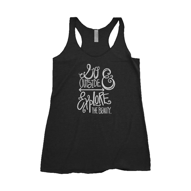 Relaxed Tops Go Outside Explore the Beauty Women's Tank