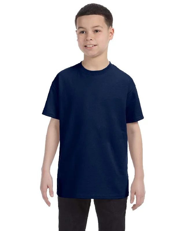 Comfortable Lounge Wear Jerzees Youth Heavyweight 50/50 T-Shirt | J Navy