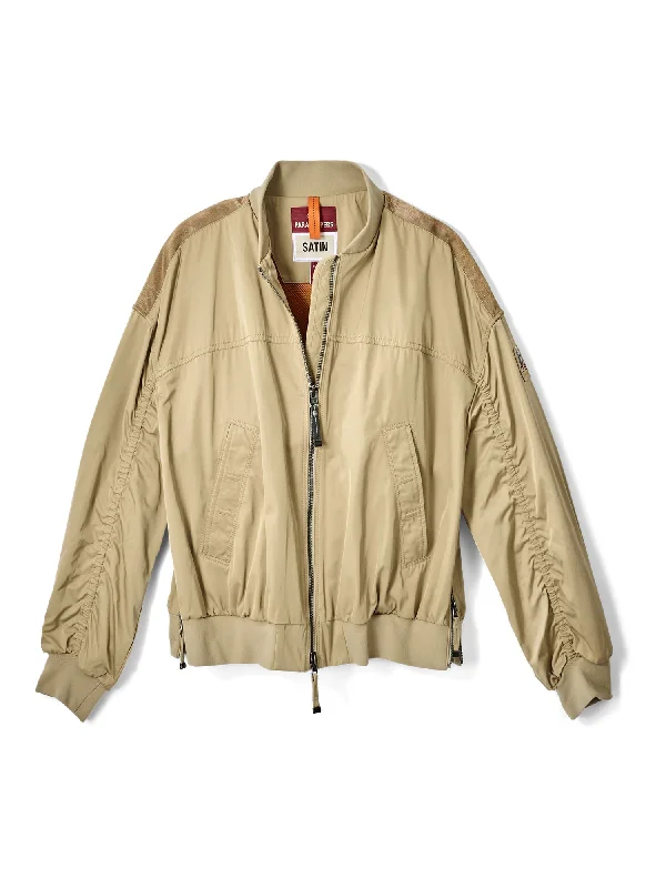 Elegant Casuals Kathryn Satin Twill Bomber Jacket