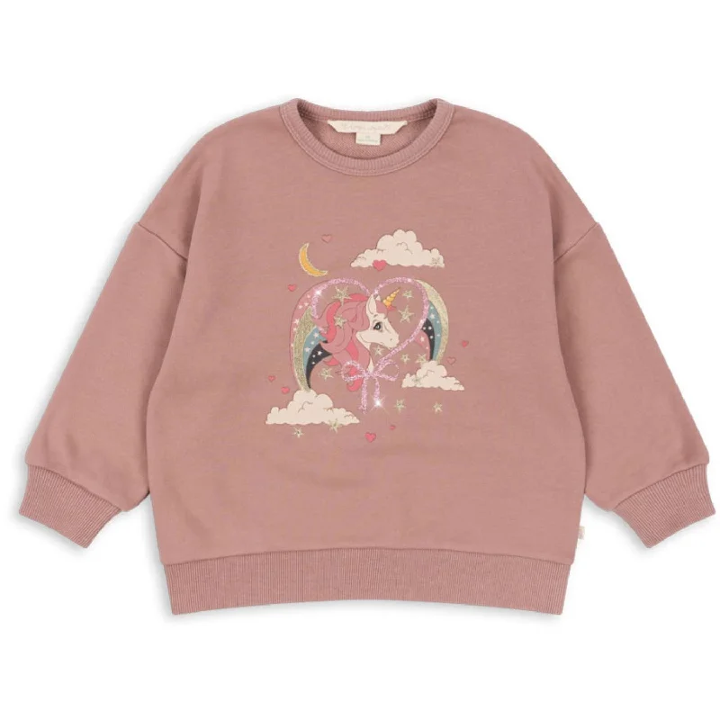 Easy Wear Chic Konges Sløjd MahAndany Rose Lou Glitter Sweat Shirt Ocs