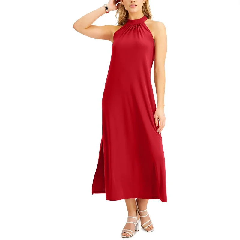 Casual Comfort Wear Bar III Womens Knit High Neck Maxi Dress