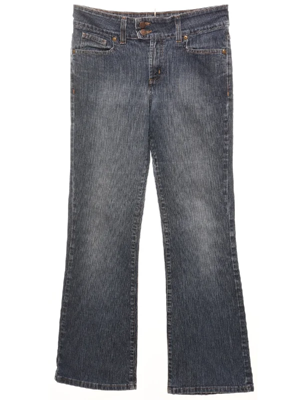 Stylish Fit Tommy Hilfiger Flared Y2K Stonewash Jeans - W32 L30