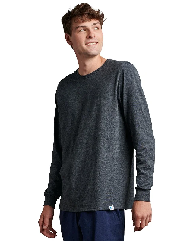 Weekend Comfort Russell Athletic Unisex Essential Performance Long-Sleeve T-Shirt | Black Heather