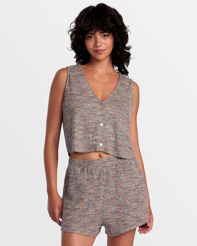 Cozy Knits Sawyer Elastic Waist Shorts - Camel